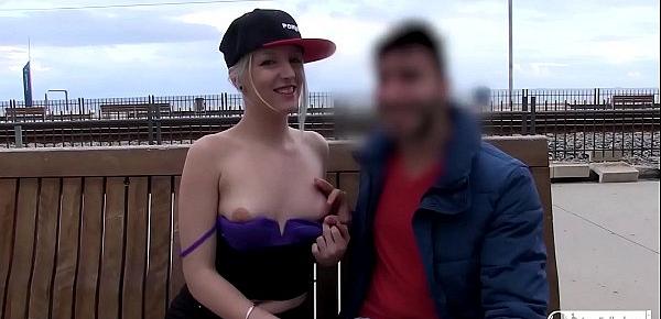  LAS FOLLADORAS - Spanish pornstar babe Liz Rainbow fucks random guy in threesome
